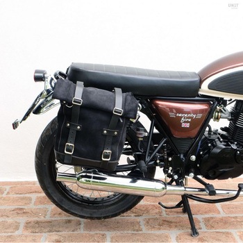 Waxed Suede サイドパニアケース + 右 サブフレーム Mash | U002-2600DX UnitGarage (ユニットガレージ)