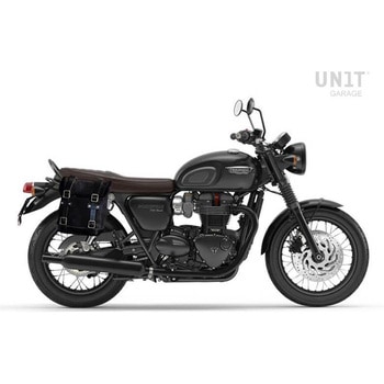 Waxed Suede サイドパニアケース + 右 サブフレーム Triumph T100 (2017 until now) | U002-1011DX UnitGarage (ユニットガレージ)