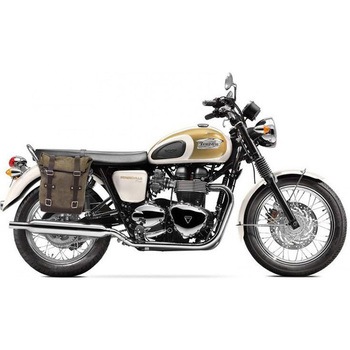 Waxed Suede サイドパニアケース + 右 サブフレーム Triumph T100 Bonneville (2001-2016) | U002-1005DX UnitGarage (ユニットガレージ)