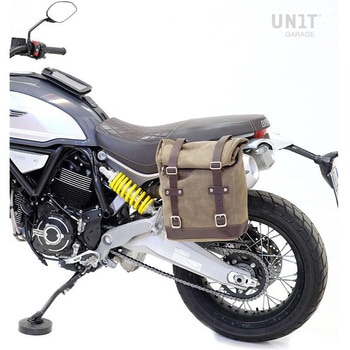 Waxed Suede サイドパニアケース + 左 サブフレーム Ducati Scrambler 1100 | U002-1010SX UnitGarage (ユニットガレージ)