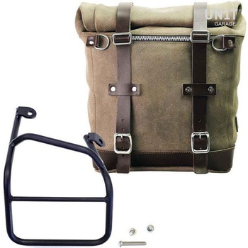 Waxed suede サイドパニアケース Scram 22L-30L + 右 サブフレーム Ducati Scrambler 1100 | U202-1010DX UnitGarage (ユニットガレージ)