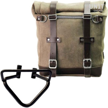 Waxed suede サイドパニアケース Scram 22L-30L + 右 サブフレーム husqvarna 200 (2020 until now) | U202-3003DX UnitGarage (ユニットガレージ)