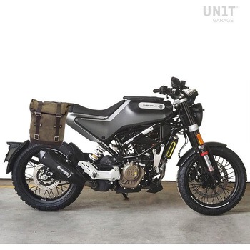 Waxed suede サイドパニアケース Scram 22L-30L + 右 サブフレーム husqvarna 200 (2020 until now) | U202-3003DX UnitGarage (ユニットガレージ)