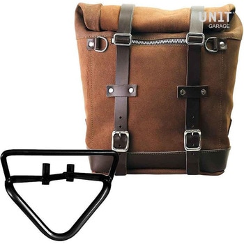 Waxed suede サイドパニアケース Scram 22L-30L + 右 サブフレーム husqvarna 401 (2020 until now) | U202-3004DX UnitGarage (ユニットガレージ)