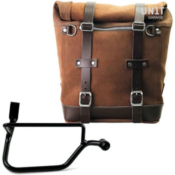 Waxed suede サイドパニアケース Scram 22L-30L + 右 サブフレーム Triumph Street Twin 900 (2016 until now) | U202-1017DX UnitGarage (ユニットガレージ)