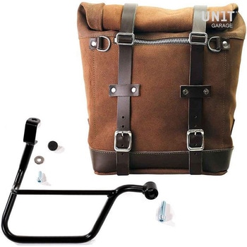 Waxed suede サイドパニアケース Scram 22L-30L + 右 サブフレーム Triumph T100 (2017 until now) | U202-1011DX UnitGarage (ユニットガレージ)