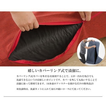 カバーが洗える 座椅子 和楽のため息 収納ポケット付 セルタン