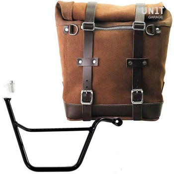 Waxed suede サイドパニアケース Scram 22L-30L + 右 サブフレーム Triumph T100 Bonneville (2001-2016) | U202-1005DX UnitGarage (ユニットガレージ)