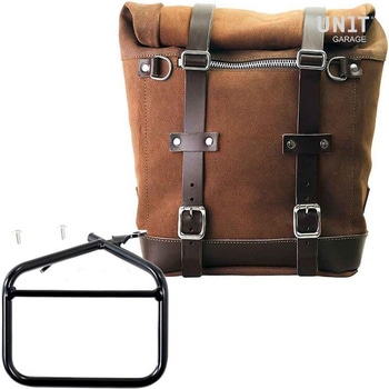 Waxed suede サイドパニアケース Scram 22L-30L + 左 サブフレーム Ducati Scrambler Series | U202-1007 UnitGarage (ユニットガレージ)