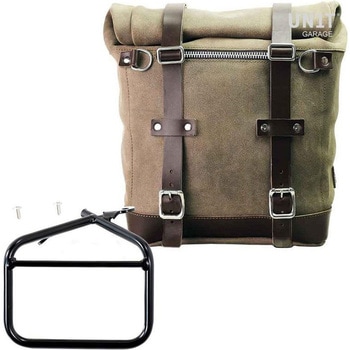 Waxed suede サイドパニアケース Scram 22L-30L + 左 サブフレーム Ducati Scrambler Series | U202-1007 UnitGarage (ユニットガレージ)