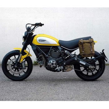 Waxed suede サイドパニアケース Scram 22L-30L + 左 サブフレーム Ducati Scrambler Series | U202-1007 UnitGarage (ユニットガレージ)