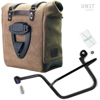Waxed suede サイドパニアケース Scram 22L-30L + 左 サブフレーム Guzzi V7 | U202-2213SX UnitGarage (ユニットガレージ)