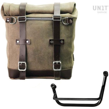 Waxed suede サイドパニアケース Scram 22L-30L + 左 サブフレーム Guzzi V85 TT | U202-2251SX UnitGarage (ユニットガレージ)