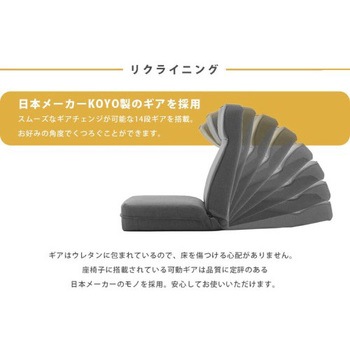 ポケットコイル搭載 頭部リクライニング座椅子 セルタン