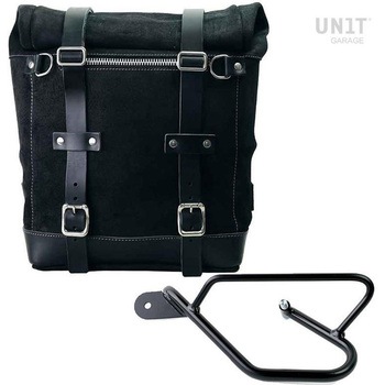 Waxed suede サイドパニアケース Scram 22L-30L + 左 サブフレーム Guzzi V9 Bobber | U202-2250SX UnitGarage (ユニットガレージ)