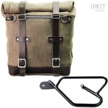 Waxed suede サイドパニアケース Scram 22L-30L + 左 サブフレーム Guzzi V9 Bobber | U202-2250SX UnitGarage (ユニットガレージ)