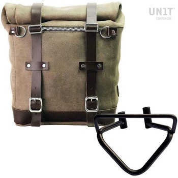 Waxed suede サイドパニアケース Scram 22L-30L + 左 サブフレーム husqvarna 401 (2020 until now) | U202-3003SX UnitGarage (ユニットガレージ)