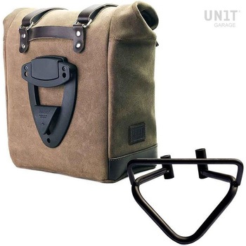 Waxed suede サイドパニアケース Scram 22L-30L + 左 サブフレーム husqvarna 401 (2020 until now) | U202-3003SX UnitGarage (ユニットガレージ)
