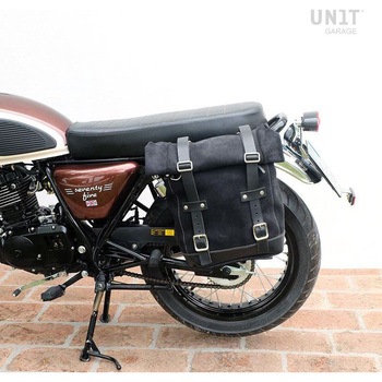 Waxed suede サイドパニアケース Scram 22L-30L + 左 サブフレーム Mash | U202-2600SX UnitGarage (ユニットガレージ)