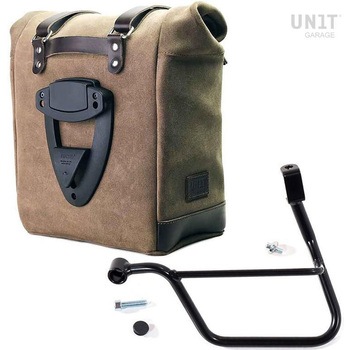 Waxed suede サイドパニアケース Scram 22L-30L + 左 サブフレーム Triumph T100 (2017 until now) | U202-1011SX UnitGarage (ユニットガレージ)