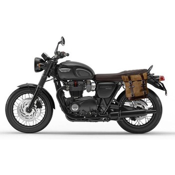Waxed suede サイドパニアケース Scram 22L-30L + 左 サブフレーム Triumph T100 (2017 until now) | U202-1011SX UnitGarage (ユニットガレージ)