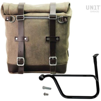 Waxed suede サイドパニアケース Scram 22L-30L + 左 サブフレーム Triumph Thruxton & Thruxton R 1200 (2016 until now) | U202-1020SX UnitGarage (ユニットガレージ)