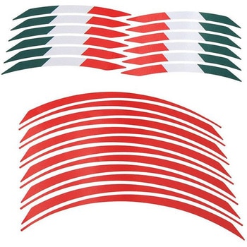 ホイールスティッカーキット - Red/Italian Flag LIGHTECH (ライテック)