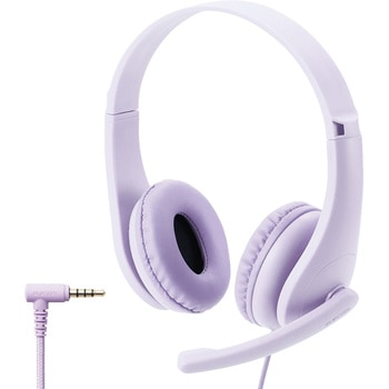ヘッドホン ヘッドセット マイク付き 有線 Φ3.5mm4極ミニプラグ アジャスター付 オーバーヘッドタイプ 無指向性 タブレット ノートPC キッズ オンライン授業 エレコム