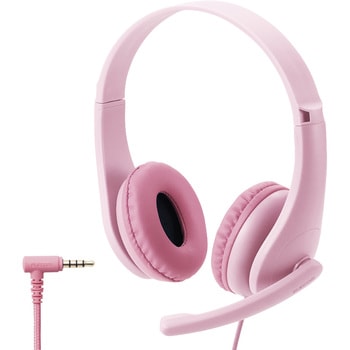 HS-KD01TPN ヘッドホン ヘッドセット マイク付き 有線 Φ3.5mm4極ミニプラグ アジャスター付 オーバーヘッドタイプ 無指向性 タブレット ノートPC キッズ オンライン授業 エレコム 64856777