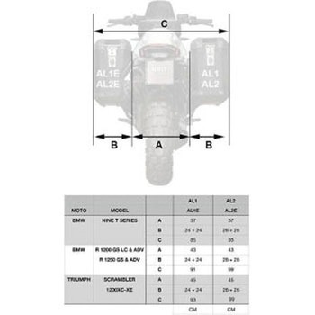 アルミパニアケース(ペア) Atlas 40L+34L | AL1C-BL - UnitGarage (ユニットガレージ)