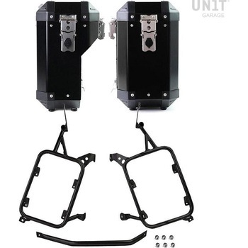 アルミパニアケース(ペア) Atlas 40L+34L with サブフレームs R1200GS LC - R1250GS & ADV | AL1C-BL-1927 UnitGarage (ユニットガレージ)