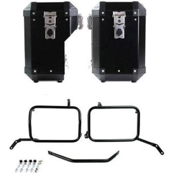 アルミパニアケース(ペア) Atlas 47L+41L with Moto Guzzi frame | AL2C-BL-2252-BL UnitGarage (ユニットガレージ)