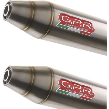 エキゾーストシステム  Kawasaki Kfx 700 2004/11 Pair Homologated full line exhaustDeeptone Atv GPR Exhaust (ジーピーアールエキゾースト)