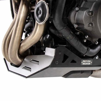 エンジンアンダーガード， シルバー/ブラック， Triumph トライデント660 HEPCO&BECKER (ヘプコ&ベッカー)