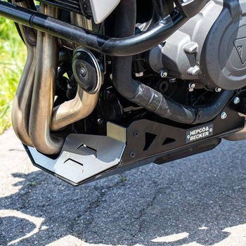 エンジンアンダーガード， シルバー/ブラック， Triumph トライデント660 HEPCO&BECKER (ヘプコ&ベッカー)