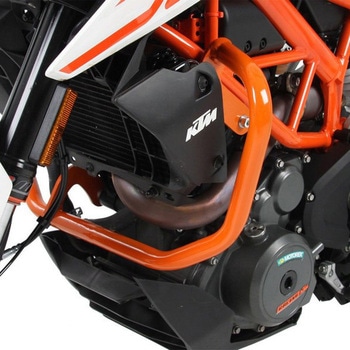 エンジンプロテクションバー-オレンジ KTM 125 Duke from 2017 HEPCO&BECKER (ヘプコ&ベッカー)