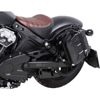 キャニスター 4 ltr. ホルダー付 左 カットアウト - ブラック Indian Scout Bobber (2017-) HEPCO&BECKER (ヘプコ&ベッカー)