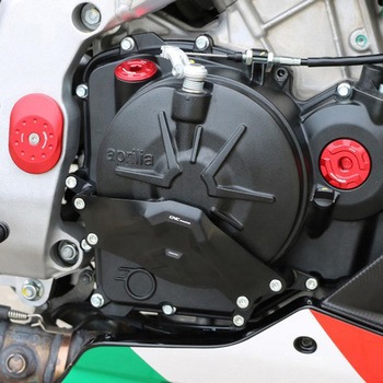 クラッチカバー "RPS" Right side Aprilia ブラック CNC Racing (シーエヌシーレーシング)