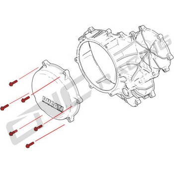 クラッチカバー Ducati SBK Panigale series screw kit - Titanium Titanium - CNC Racing (シーエヌシーレーシング)