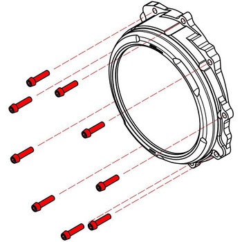 クラッチカバー MV Agusta screw set - TITANIUM Titanium - CNC Racing (シーエヌシーレーシング)