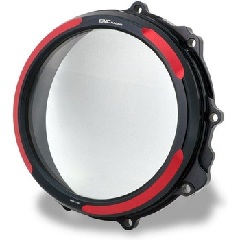 クリア クラッチカバー - hydraulic control - Bicolor ブラック/Red - CNC Racing (シーエヌシーレーシング)