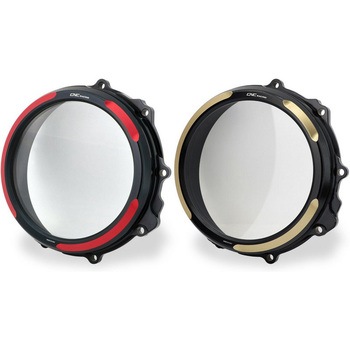 クリア クラッチカバー - hydraulic control - Bicolor ブラック/Red - CNC Racing (シーエヌシーレーシング)