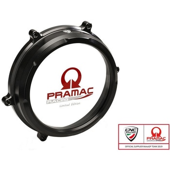 クリアオイルバス クラッチカバー Ducati Panigale Pramac racing Lim. Ed. ブラック - CNC Racing (シーエヌシーレーシング)