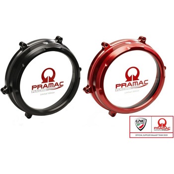 クリアオイルバス クラッチカバー Ducati Panigale Pramac racing Lim. Ed. ブラック - CNC Racing (シーエヌシーレーシング)