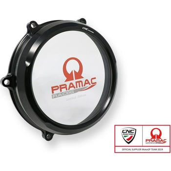クリアオイルバス クラッチカバー Ducati Panigale V4 - Pramac Racing Limited Edition ブラック - CNC Racing (シーエヌシーレーシング)