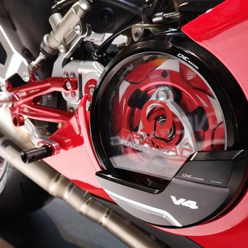 クリアオイルバス クラッチカバー Ducati Panigale V4 - Pramac Racing Limited Edition ブラック - CNC Racing (シーエヌシーレーシング)