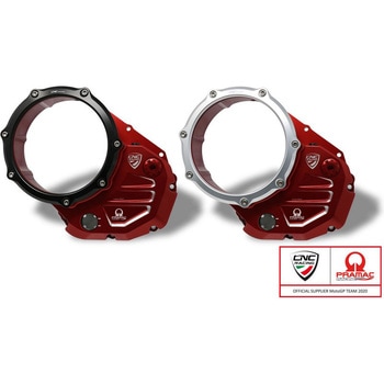 クリアカバー オイルバス クラッチ Ducati Pramac Racing Limited Edition Red/ブラック CNC Racing (シーエヌシーレーシング)
