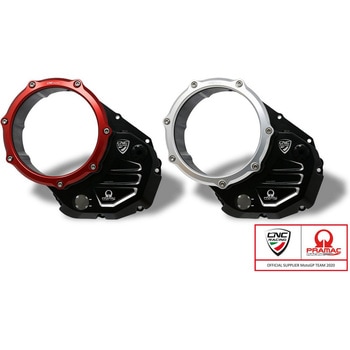 クリアカバー オイルバス クラッチ Ducati Pramac Racing Limited Edition ブラック/Silver CNC Racing (シーエヌシーレーシング)