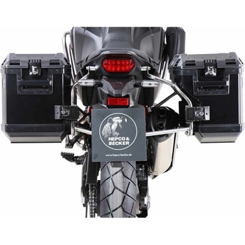 サイドキャリア カットアウト ステンレス incl. Xplorer カットアウト ブラック サイドボックス Honda CRF 1100 L アフリカツイン (2019-) HEPCO&BECKER (ヘプコ&ベッカー)