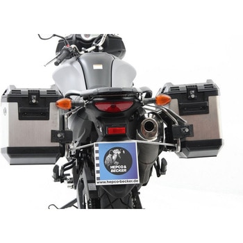 サイドキャリア カットアウト ステンレス Xplorer カットアウト サイドボックス付 Suzuki V-Strom HEPCO&BECKER (ヘプコ&ベッカー)